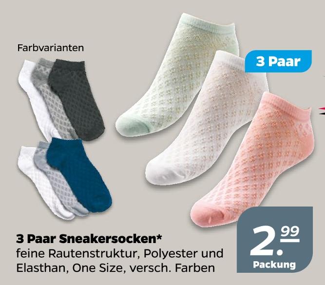 3 Paar Sneakersocken