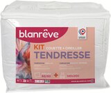 Kit couette + oreiller 1 personne - BLANREVE en promo chez Intermarché Kit couette + oreiller 1 personne - BLANREVE dans le catalogue Intermarché
