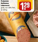 Aktuelles Probsteier Delikatess Leberwurst Angebot bei REWE in Moers ab 1,29 €