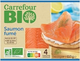 Saumon fumé - Carrefour Bio en promo à 4,65 € chez Supermarchés Match Saumon fumé - Carrefour Bio dans le catalogue Supermarchés Match