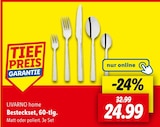 Lidl Kumhausen - Besteckset, 60-tlg. Angebot im Prospekt Besteckset, 60-tlg. bei Lidl im Kumhausen Prospekt für 24,99 €