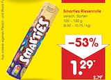Riesenrolle von Smarties für 1,29 € bei Netto Marken-Discount im Angebot Riesenrolle von Smarties im aktuellen Netto Marken-Discount Prospekt