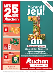 Prospectus Auchan Supermarché de la semaine "MES 25 JOURS AUCHAN" avec 1 pages, valide du 29/10/2024 au 03/11/2024 pour Istres et alentours