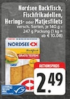 Backfisch, Fischfrikadellen, Herings- oder Matjesfilets Angebote von Nordsee bei E center Hagen für 2,49 €