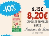 Capsules Espresso Corsé - Artisans du Monde dans le catalogue Naturalia