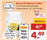Spruch-Duftkerze im Glas von  im aktuellen Netto Marken-Discount Prospekt für 4,49 €