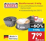 Backformenset, 3-teilig im Angebot bei Netto Marken-Discount in Wetzlar Backformenset, 3-teilig Angebote von Kaiser bei Netto Marken-Discount Wetzlar für 7,99 €