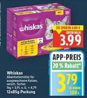 Alleinfuttermittel für ausgewachsene Katzen von Whiskas im aktuellen E center Prospekt