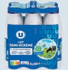 Lait UHT Demi Écrémé - U - Super U à Niort Lait UHT Demi Écrémé - U en promo chez Super U Niort à 3,88 €