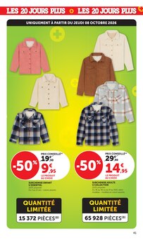 Promotion Vêtements Homme dans le prospectus Hyper U, valable du 06/10/2026 au 18/10/2026 Promo Vêtements Homme dans le catalogue Hyper U du moment à la page 41