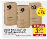 Estrich-Beton, Mauer- und Putz mörtel, Zement mörtel von b1 für 3,29 € bei toom Baumarkt im Angebot Estrich-Beton, Mauer- und Putz mörtel, Zement mörtel von b1 im aktuellen toom Baumarkt Prospekt