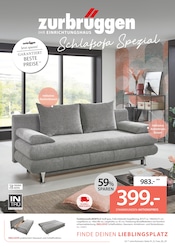 Aktueller Zurbrüggen Prospekt "Schlafsofa Spezial" mit 8 Seiten