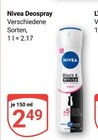Deospray im Angebot bei GLOBUS in Zwickau Deospray Angebote von Nivea bei GLOBUS Zwickau für 2,49 €