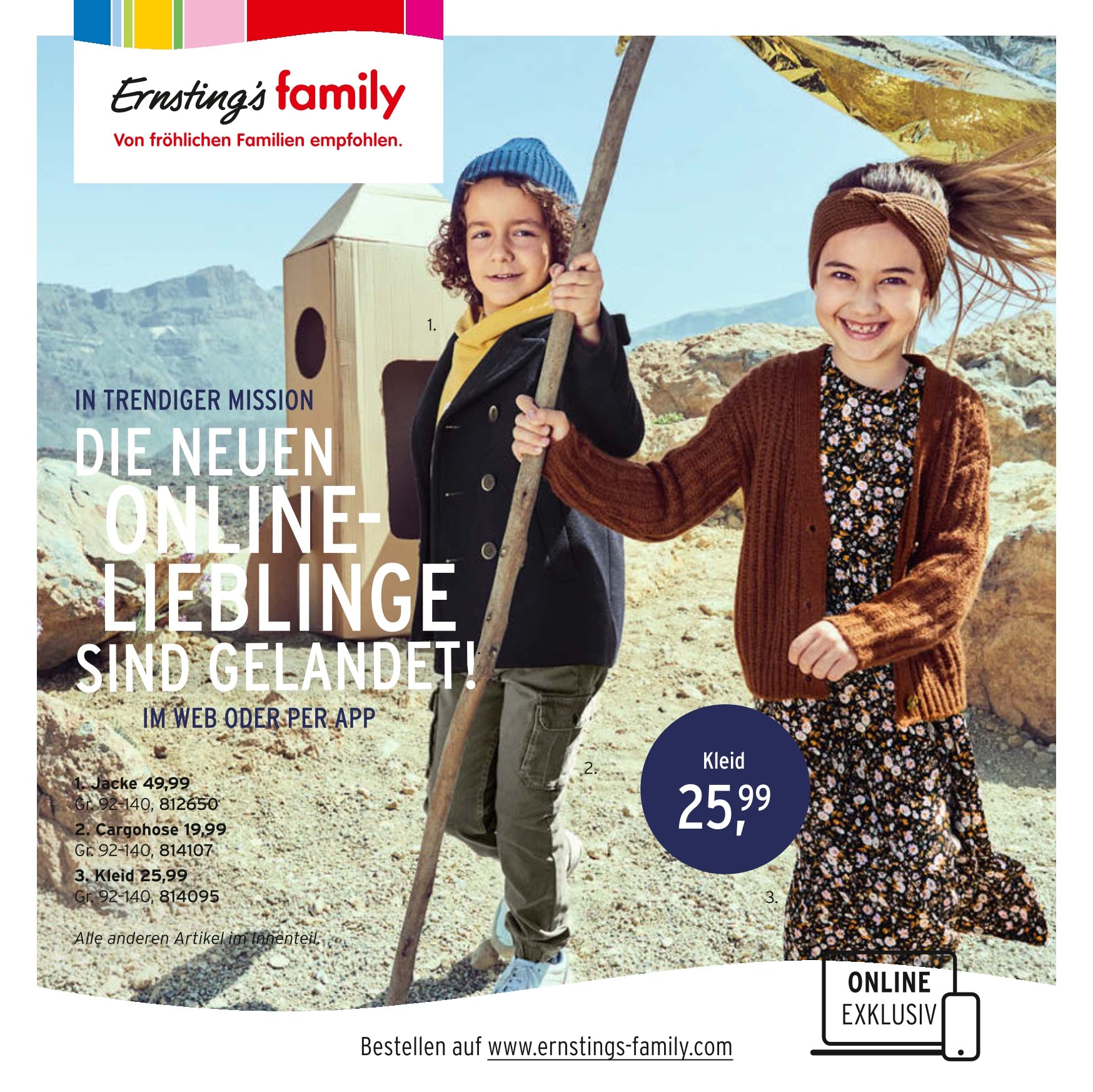 Ernstings family Prospekt für Seewiesen mit 16 Seiten Ernstings family Prospekt für Seewiesen: "DIE NEUEN ONLINELIEBLINGE SIND GELANDET!", 16 Seiten, 10.09.2021 - 23.09.2021