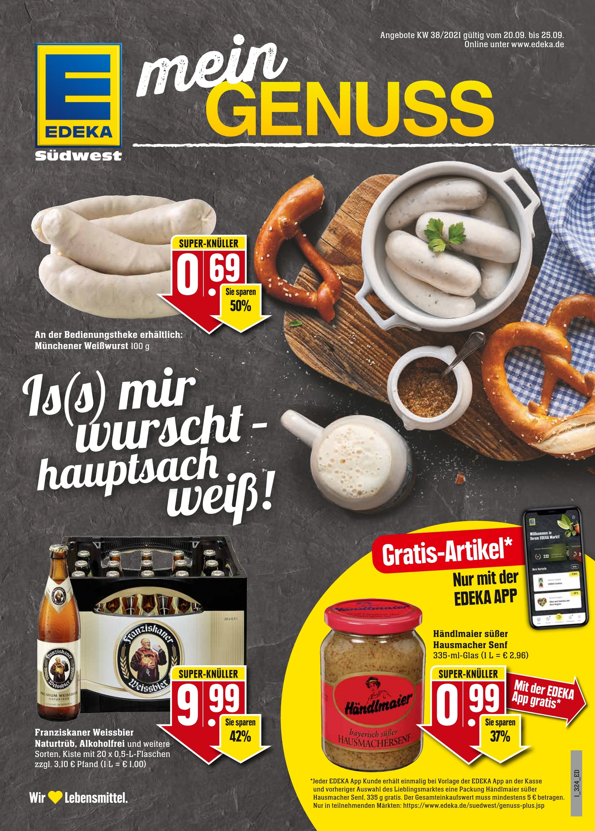 EDEKA Prospekt für Worms mit 57 Seiten EDEKA Prospekt für Worms: "Aktuelle Angebote", 57 Seiten, 20.09.2021 - 25.09.2021