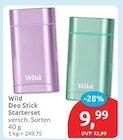 Deo Stick Starterset von Wild für 9,99 € bei budni im Angebot Deo Stick Starterset von Wild im aktuellen budni Prospekt