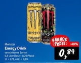 Energy Drink Angebote von Monster bei Konsum Dresden für 0,89 €