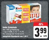Schokolade im Angebot bei E center in Fürth Schokolade Angebote von Kinder bei E center Fürth für 3,99 €