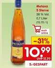 5 Sterne von Metaxa im aktuellen Netto Marken-Discount Prospekt für 10,99 €