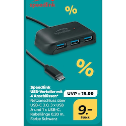 USB-Verteiler mit 4 Anschlüssen
