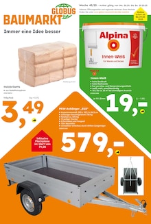 Globus-Baumarkt Prospekt der Woche "Immer eine Idee besser" Seite 1, 19.10.2025 bis 25.10.2025 für Hermsdorf Aktueller Globus-Baumarkt Prospekt "Immer eine Idee besser" Seite 1 von 10 Seiten für Hermsdorf