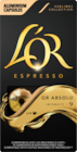 CAPSULES DE CAFÉ ABSOLU ESPRESSO L'OR - L OR en promo chez Auchan Hypermarché Châtellerault à 3,59 €