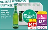 Lager Beer im Netto Marken-Discount Prospekt Lager Beer von Carlsberg im aktuellen Netto Marken-Discount Prospekt für 13,99 €