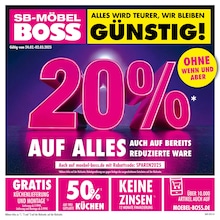 SB Möbel Boss Prospekt: "ALLES WIRD TEURER, WIR BLEIBEN GÜNSTIG!", 12 Seiten, 24.02.2025 - 02.03.2025