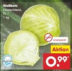 Weißkohl von Qualität im aktuellen Netto Marken-Discount Prospekt für 0,99 €