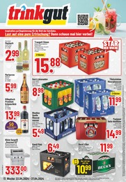 Aktueller Trinkgut Getränkemärkte Prospekt für Montabaur: Aktuelle Angebote mit 6} Seiten, 22.04.2024 - 27.04.2024