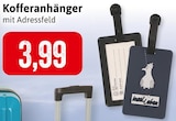 Kofferanhänger mit Adressfeld Angebote bei Kaufhaus Stolz Wismar für 3,99 €