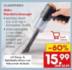Akku-Handstaubsauger Angebote von CLEANmaxx bei Netto Marken-Discount Mainz für 15,99 €