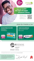 Apotheken Prospekt von mea - meine apotheke in Rust Aktueller mea - meine apotheke Apotheken Prospekt für Rust: Unsere Juni-Angebote mit 4} Seiten, 01.06.2026 - 30.06.2026
