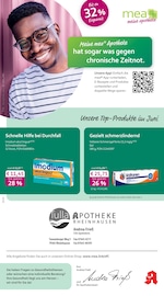 mea - meine apotheke Apotheken Prospekt der aktuellen Woche mit 4 Seiten, gültig von 01.06.2026 bis 30.06.2026, in Wyhl und Umgebung Aktueller mea - meine apotheke Apotheken Prospekt in Wyhl und Umgebung, "Unsere Juni-Angebote" mit 4 Seiten, 01.06.2026 - 30.06.2026