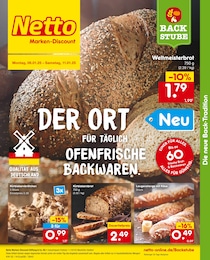 Netto Marken-Discount Prospekt für Düsseldorf: "DER ORT MIT ÜBER 60 OFENFRISCHEN BACKWAREN.", 2 Seiten, 06.01.2025 - 11.01.2025