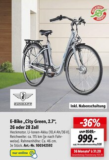 Fahrrad im aktuellen Lidl Prospekt für 999€