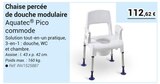 Chaise percée de douche modulaire - Aquatec en promo chez Technicien de Santé Angers à 112,62 €