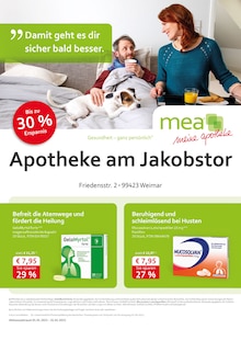 mea - meine apotheke Prospekt für Weimar, Thür mit 4 Seiten mea - meine apotheke Prospekt für Weimar, Thür: Unsere Januar-Angebote, 4 Seiten, 01.01.2022 - 31.01.2022