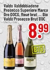 Aktuelles Valdobbiadene Prosecco Superiore Marca Oro DOCG, Rosé brut oder Bio Prosecco Brut DOC Angebot bei Trinkgut in Frankfurt (Main) ab 8,99 €