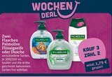 Zwei Flaschen Flüssigseife oder Dusche im tegut Prospekt Zwei Flaschen Flüssigseife oder Dusche von Palmolive im aktuellen tegut Prospekt für