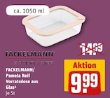 Vorratsdose aus Glas im Angebot bei REWE in Rüsselsheim Vorratsdose aus Glas Angebote von FACKELMANN bei REWE Rüsselsheim für 9,99 €
