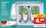 Mineralwasser Medium oder Pur Angebote von Lichtenauer bei Netto Marken-Discount Chemnitz für 4,49 €