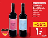 Qualitätswein von Dornfelder für 1,00 € bei Netto Marken-Discount im Angebot Qualitätswein von Dornfelder im aktuellen Netto Marken-Discount Prospekt