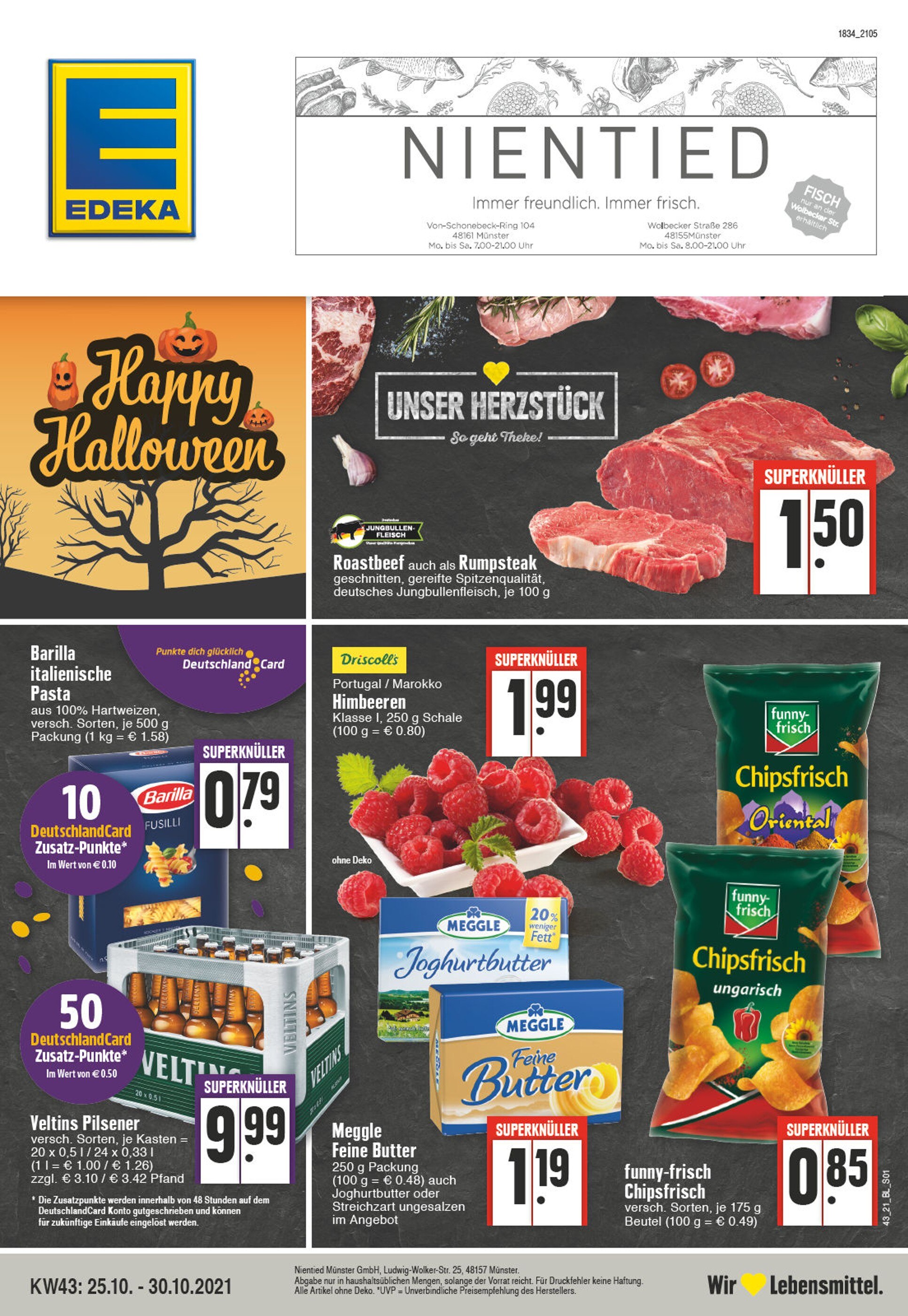 EDEKA Prospekt für Münster mit 24 Seiten EDEKA Prospekt für Münster: "Aktuelle Angebote", 24 Seiten, 25.10.2021 - 30.10.2021