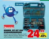 Bohrer, Bit-Set und Schraubendreher Angebote von Makita bei Marktkauf Tübingen für 24,99 €