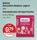 Reiswaffeln Himbeere-Joghurt oder Getreidebärchen mit Superfrüchten im V-Markt Prospekt Reiswaffeln Himbeere-Joghurt oder Getreidebärchen mit Superfrüchten von Bebivita im aktuellen V-Markt Prospekt für 0,79 €