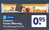 Frischer Blätterteig von Wonnemeyer im aktuellen ALDI SÜD Prospekt für 0,95 €