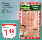 Spezialität Jausen Speck Angebote von Wiesbauer bei GLOBUS Siegen für 1,49 €