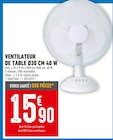 Ventilateur de table Ø30 cm 40 W à Brico Cash dans Saint-Nolff Ventilateur de table Ø30 cm 40 W à Brico Cash dans Saint-Nolff