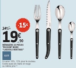 Ménagère 24 pièces passion noire - LAGUIOLE HERITAGE en promo chez E.Leclerc Ménagère 24 pièces passion noire - LAGUIOLE HERITAGE dans le catalogue E.Leclerc